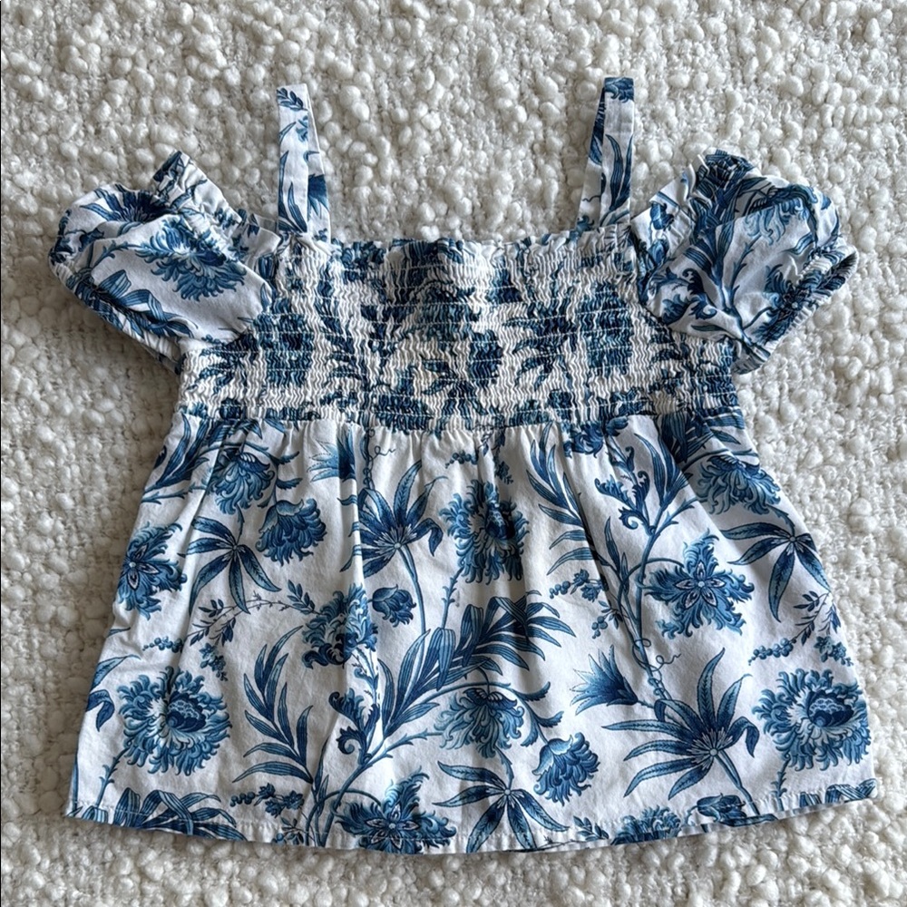Floral Blue Kids Top